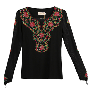 新疆舞蹈演出服艺考生练功服女维吾尔族民族舞台表演装广场舞上衣