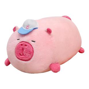 运动橄榄球长条加肥加大水豚鼠抱枕床头枕倚靠读书卡皮的扒拉巴拉