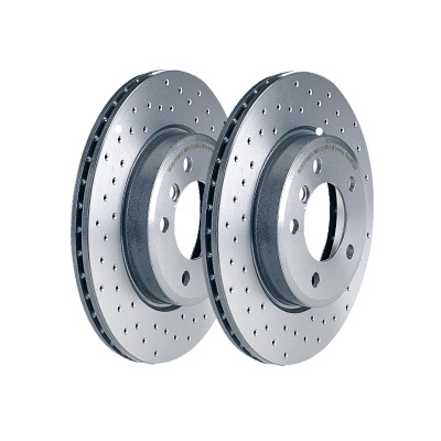 布雷博打孔通风刹车盘保时捷专用