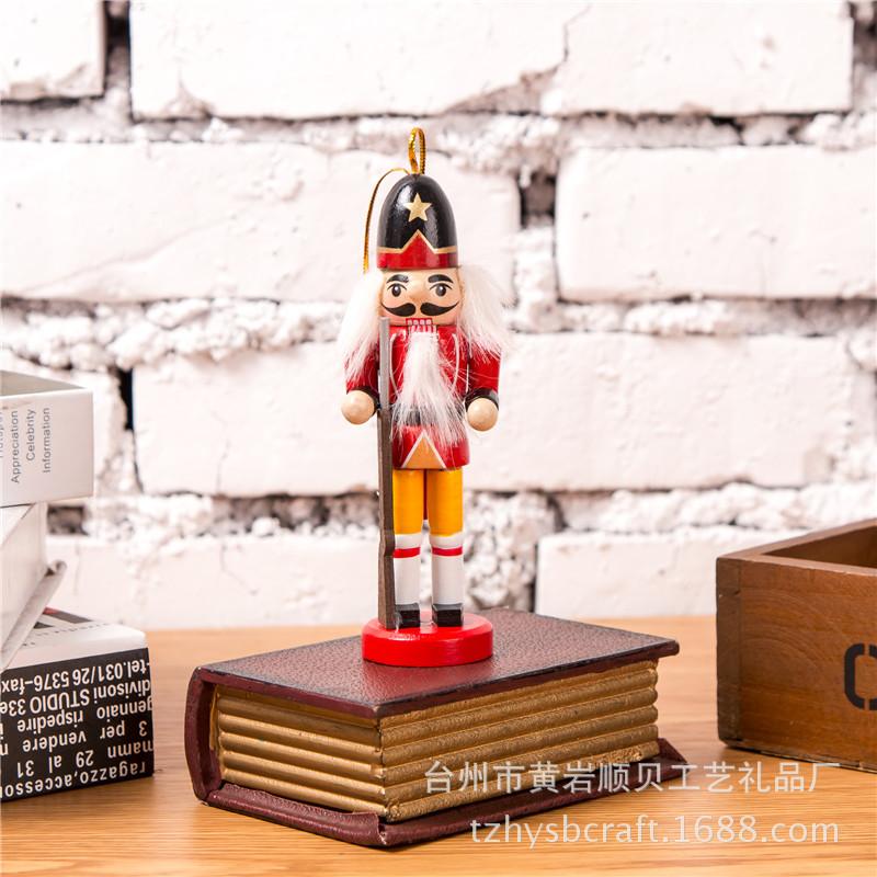 2025年新款12CM胡桃夹子六件士兵木偶摆件挂件圣诞树配件套装