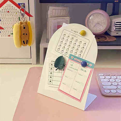 桌面磁吸收纳留言板办公备忘提示板玄关书签记事板菜单展示板摆件