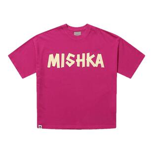 苏新皓吴承轩同款MISHKA美式高街潮牌宽松字母印花男女显瘦短袖T