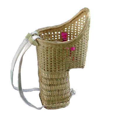 新品包邮背篼手工竹编婴儿