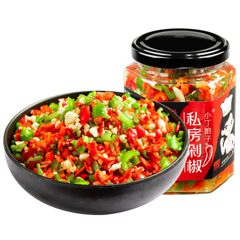 无油剁辣椒酱0脂肪手工蒜蓉官方旗舰店彩椒香辣剁椒辣酱新鲜正宗