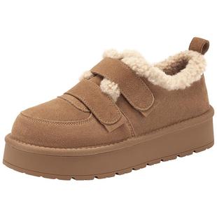 热风加绒雪地靴女2025年冬季新款百搭绒绒靴复古休闲棉鞋女靴子