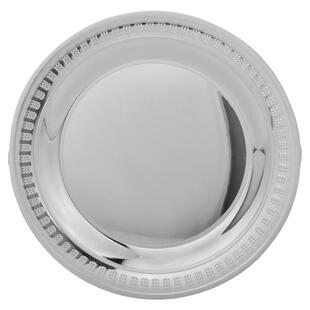 明日银盘子摆件个性定制足银999公司企业礼品送客户纯银纪念奖盘