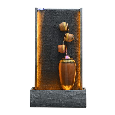 简约水幕墙流水屏风摆件