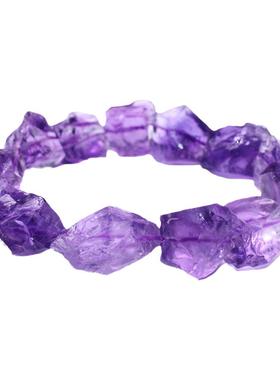 如鸿男女紫水晶原石手链