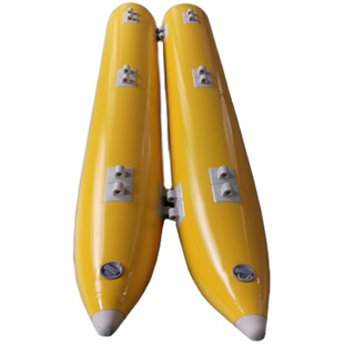 充气水上平台双体浮筒船拉丝气垫平板船钓鱼浮台撒网浮台加厚防刮