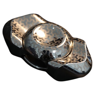 指玩屋 老铁日孔雀翎二叶手感指尖陀螺金属解压edc玩具黑科技潮玩