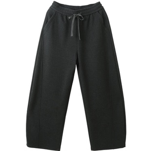 孔雀飞飞 版型爆赞 2025冬装新款韩版宽松加厚保暖加绒弯刀休闲裤