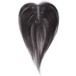 轻薄头顶假发片女头顶真发遮白发增发量减龄显气质蓬松高炉顶假发