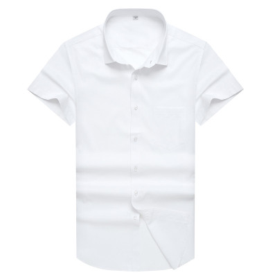 男士纯棉短袖衬衫商务休闲大码