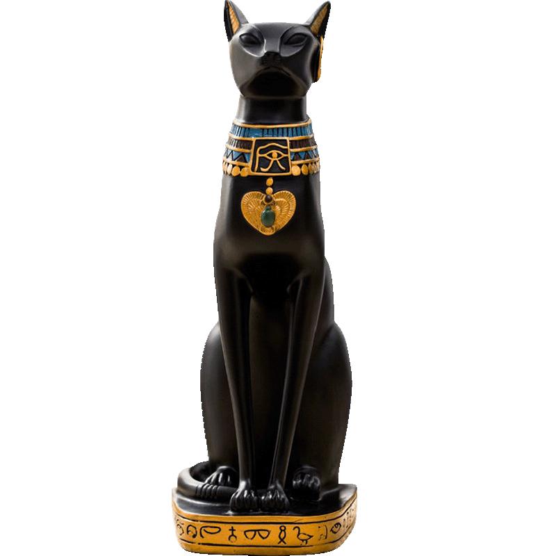 埃及招财猫摆件客厅玄关酒柜书房可爱安德森猫摆设乔迁礼物装饰品
