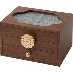 梵瀚 木质首饰盒收纳盒新婚结婚新年礼物项链戒指耳钉饰品珠宝盒