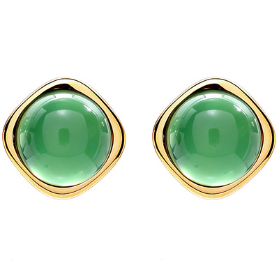 皇家莎莎925银针复古方形耳饰简约高级感耳钉气质冷淡小巧耳环