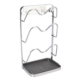 摩登主妇304不锈钢锅盖架厨房置物架子壁挂式收纳菜板锅盖放置器