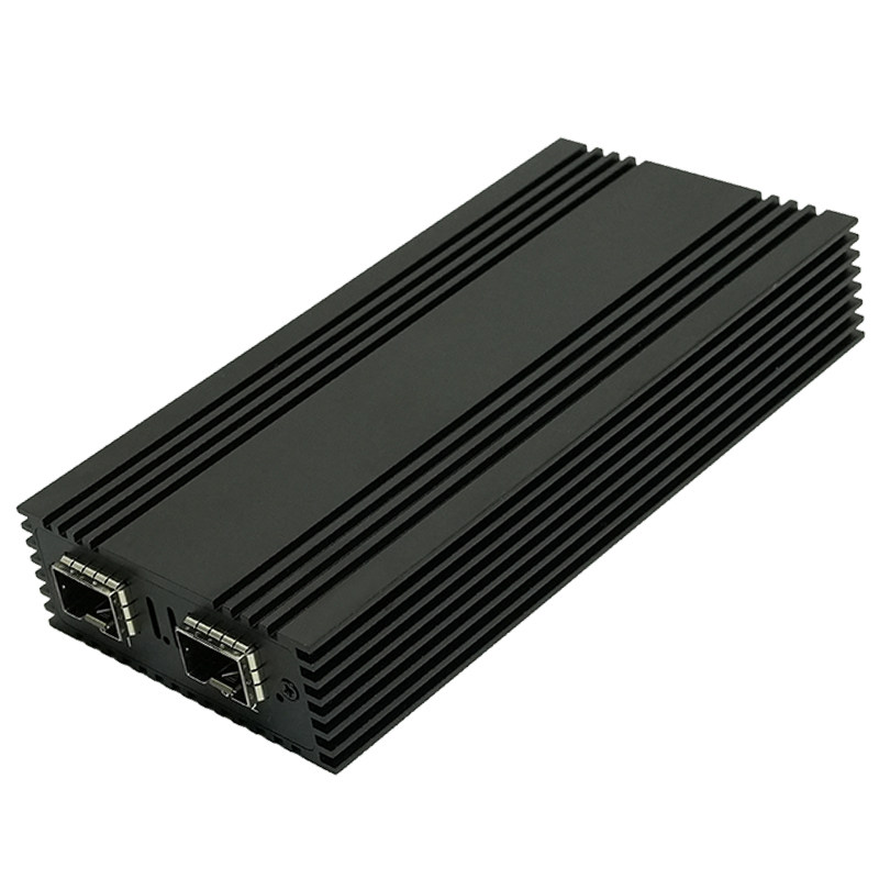 GRIS USB4.0万兆网卡双口SFP+光纤网卡兼容Thunderbolt3雷电JHL6240多单模块Intel英特尔JL82599ES服务器X520