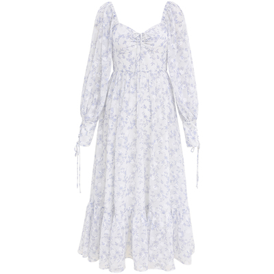 法式碎花雪纺连衣裙仙女裙