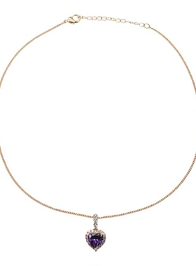 官网新款bm项链爱心紫钻2023年饰品女小众百搭brandymelville蝴蝶