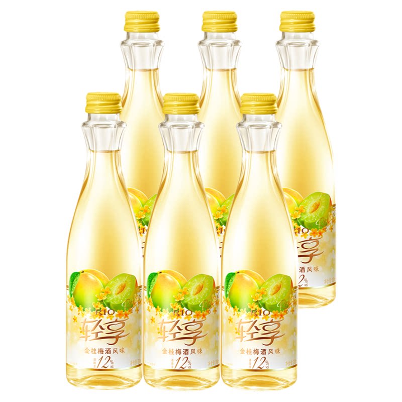 礼袋装RIO锐澳12度轻享300ml*6瓶中秋送礼果酒预调鸡尾酒青梅酒