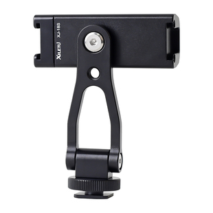 喜乐途横竖旋转手机夹金属热靴手机支架单反相机监视器补光灯摄影视频直播拍摄双冷靴拓展云台三脚架冷靴夹子