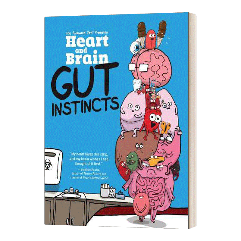 英文原版 Heart and Brain Gut Instincts An Awkward Yeti Collection 我身体里的恶作剧 肠道无难事 英文版 进口英语原版书籍