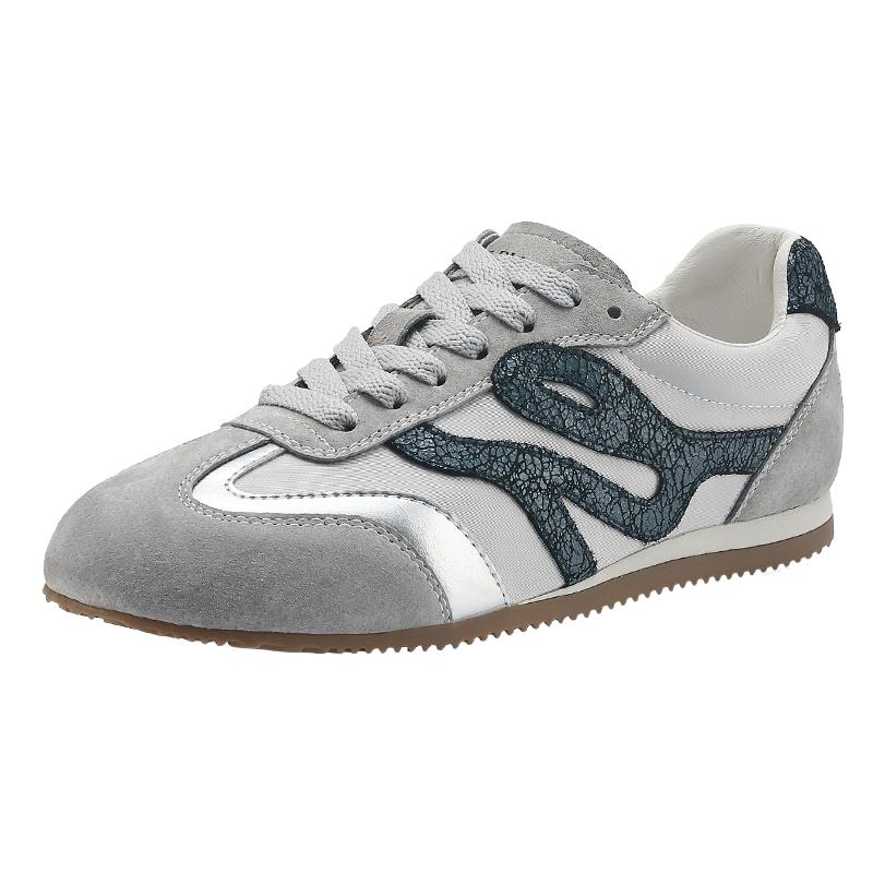 FIVE PLUS粉色德训鞋女2025秋季新款韩版ins百搭内增高运动休闲鞋