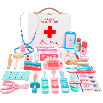 儿童小医生玩具套装木制打针护士