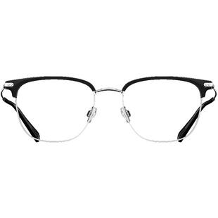 陌森半框眼镜近视可配度数男款防蓝光镜斯文高智感轻质钛架MA6026