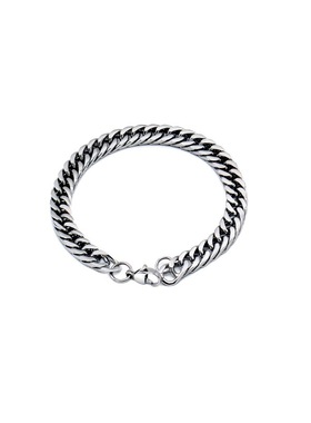 冷淡风情侣饰品纯色钛钢宽手链