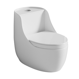 德希顿8019蛋形半蹲坐两用一体马桶家用抽水虹吸坐厕蹲坑改坐便器