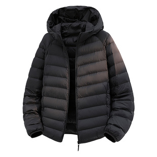 WASSUP PALM排骨羽绒服男款2025新款冬季白鸭绒休闲保暖连帽外套