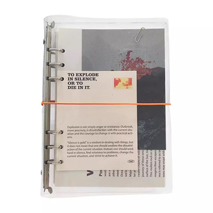 时间开物原创6孔透明A5活页本拼贴手账笔记本书写绘画替换芯ins风