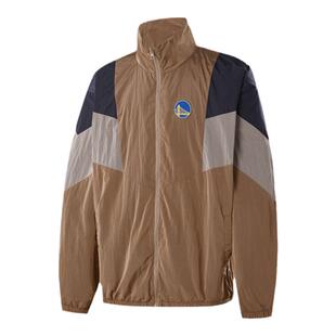 NBA官方勇士/湖人男女情侣外套长袖上衣户外运动春季保暖夹克高领