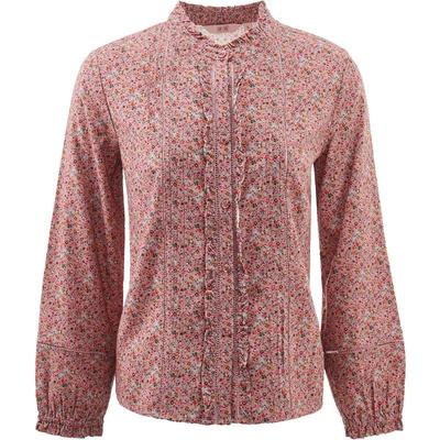 渔牌秋装女款2024年新款休闲宽松碎印花棉感衬衣不显肚子FGGC2227