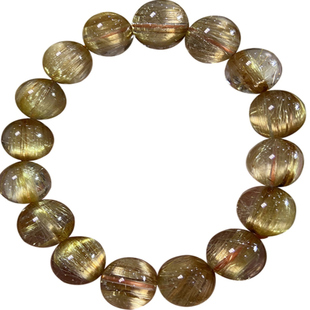 天然黑加仑超七水晶金草莓太阳金钛晶发晶碧玺男女手链海纹坦桑石