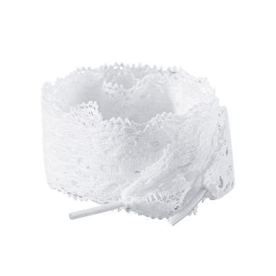 百搭丝绸蕾丝木耳花雪纱鞋带