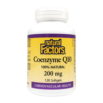 加拿大 natural factors Coenzyme 辅酶Q10 200MG 120粒