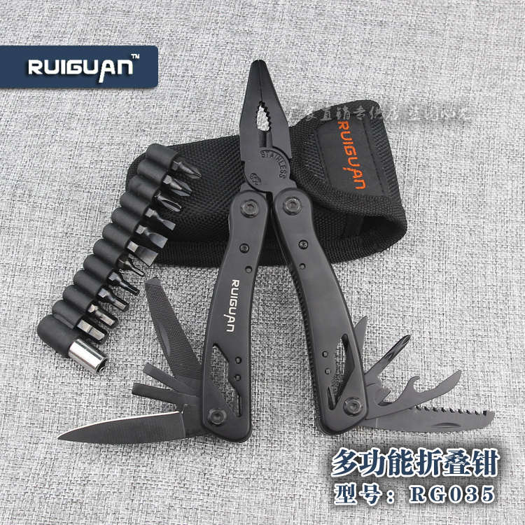 多功能折叠钳子户外组合刀随身便携装备套装万用工具野外生存用品