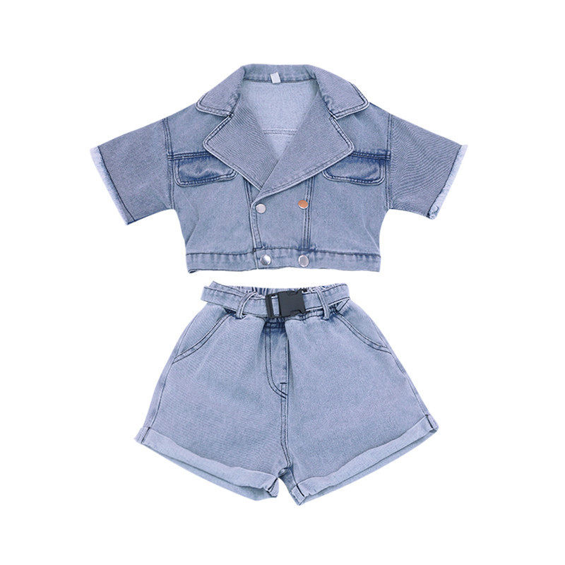 韩版新品网红短款牛仔上衣西服