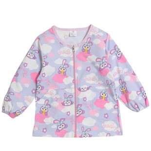 儿童防水防脏罩衣外穿洋气女童羽绒服罩衣男宝宝奥特曼罩衣拉链款