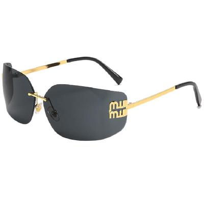 曲面无框墨镜女款2025新款高级感潮流防紫外线女士太阳眼镜显脸小