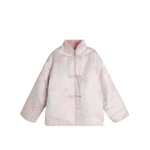 布丁哈鲁童装冬装女童拜年服2026冬季新款儿童两面穿新年国风外套