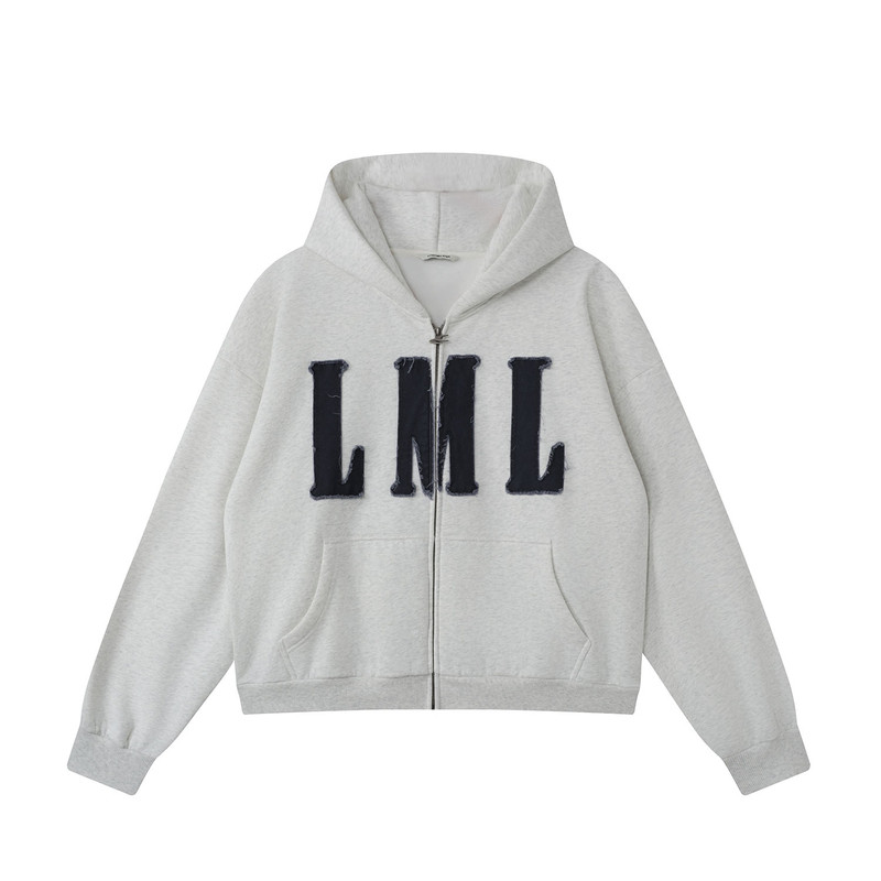 张彬彬范世琦同款】LML LOVEMELATER 2026秋加绒水洗贴布卫衣外套