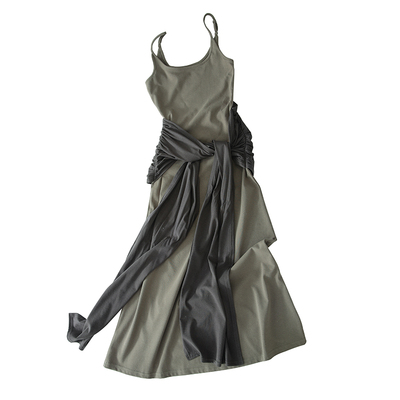 SINGLEMOMENT遮臀显瘦吊带裙