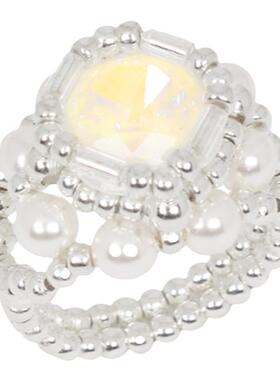 施家珍珠纯银戒指小众原创设计