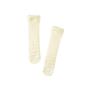 戴维贝拉儿童袜子女童中筒袜夏季薄款2026新款宝宝透气防蚊弹力袜