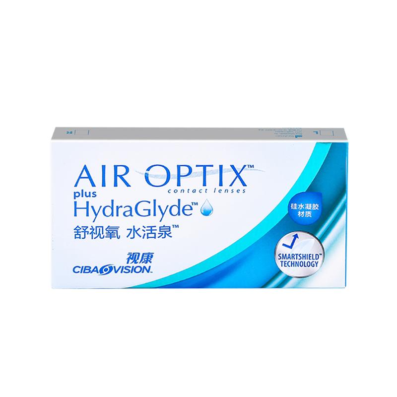高透氧】爱尔康视康硅水凝胶月抛水活泉6片隐形近视眼镜官网正品