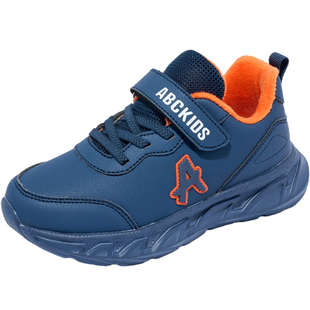 Abckids童鞋男童运动鞋加绒二棉2025秋冬新款保暖棉鞋防滑跑步鞋